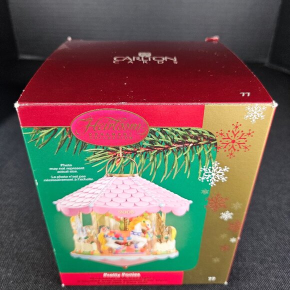 Vintage Heirloom Pretty Ponies Carousel Christmas Tree Ornament # 77 Illuminates - Picture 5 of 11